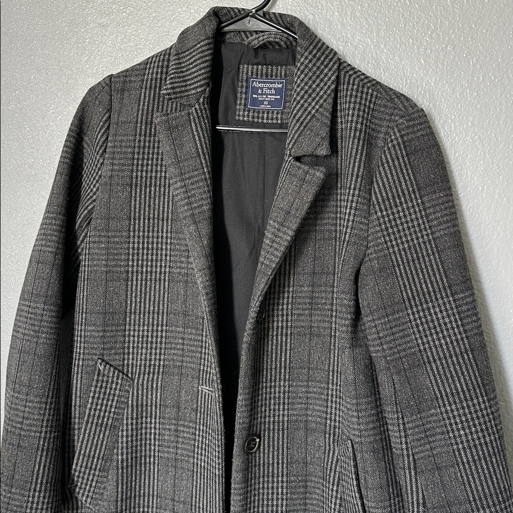 Abercrombie & Fitch Gray Plaid Women's Coat